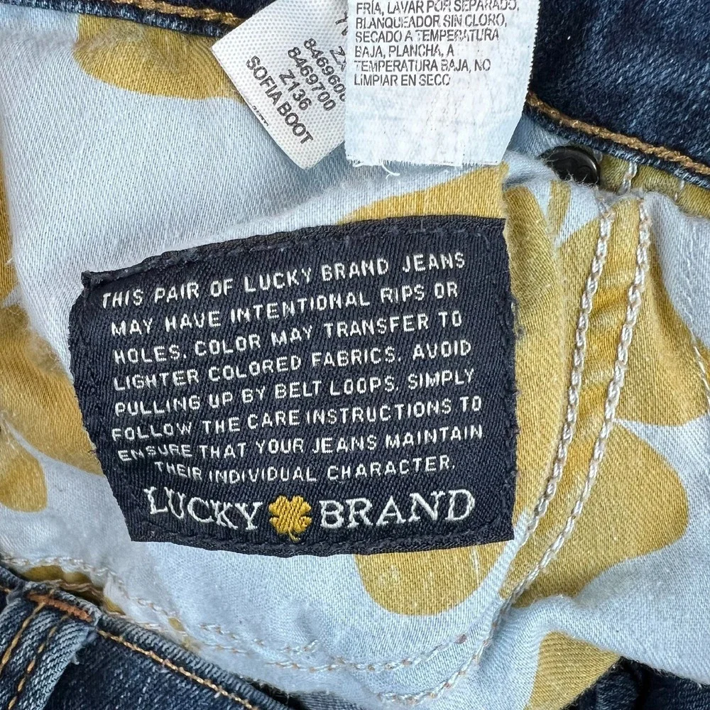 Lucky Brand Sofia Bootcut Jeans Dark Wash Denim Classic Style Womens 4‎ 27